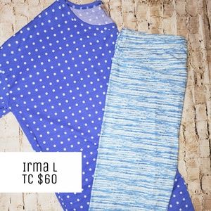 NWT LuLaRoe Outfit Irma L w/TC Leggings